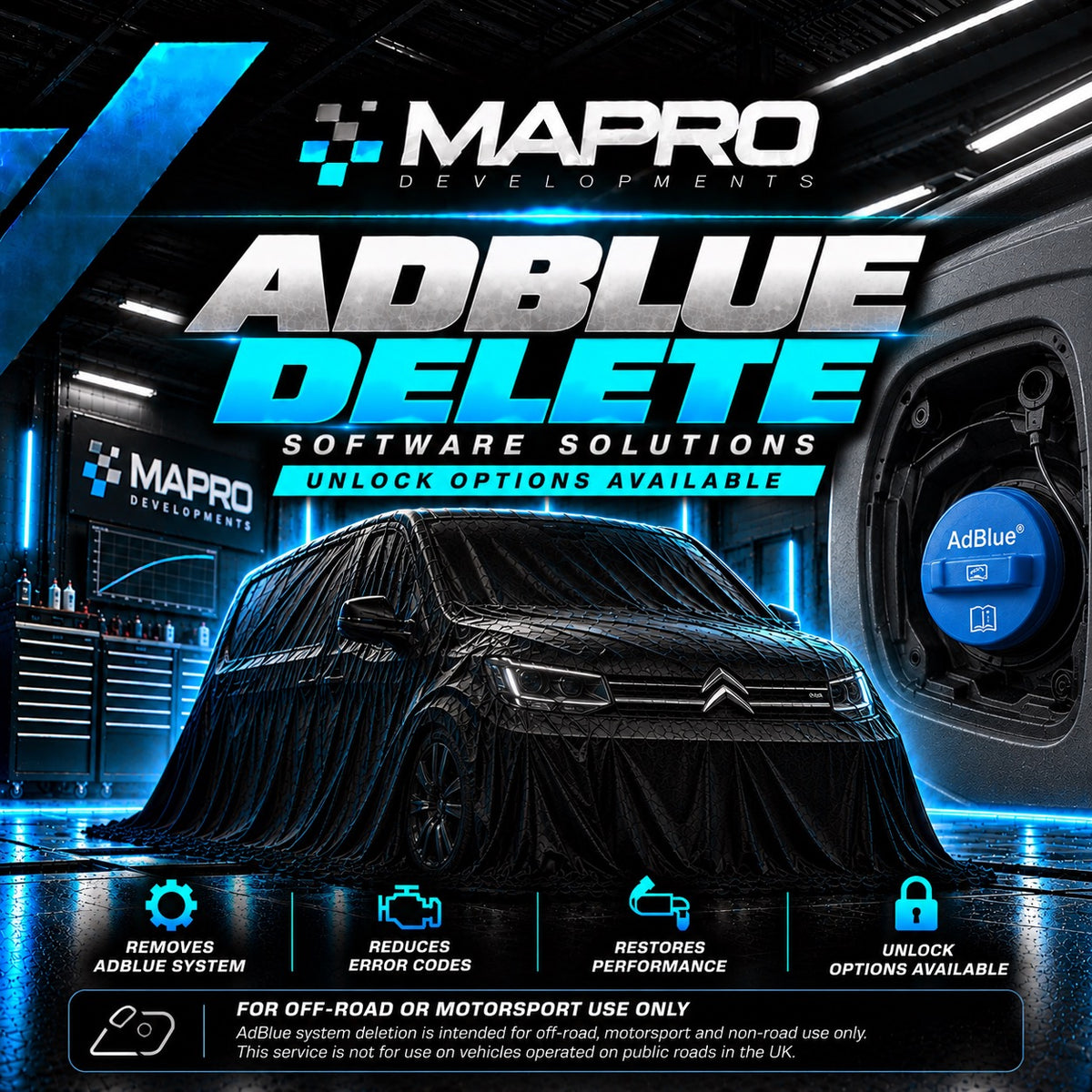 Adblue Delete Software - offroad use only